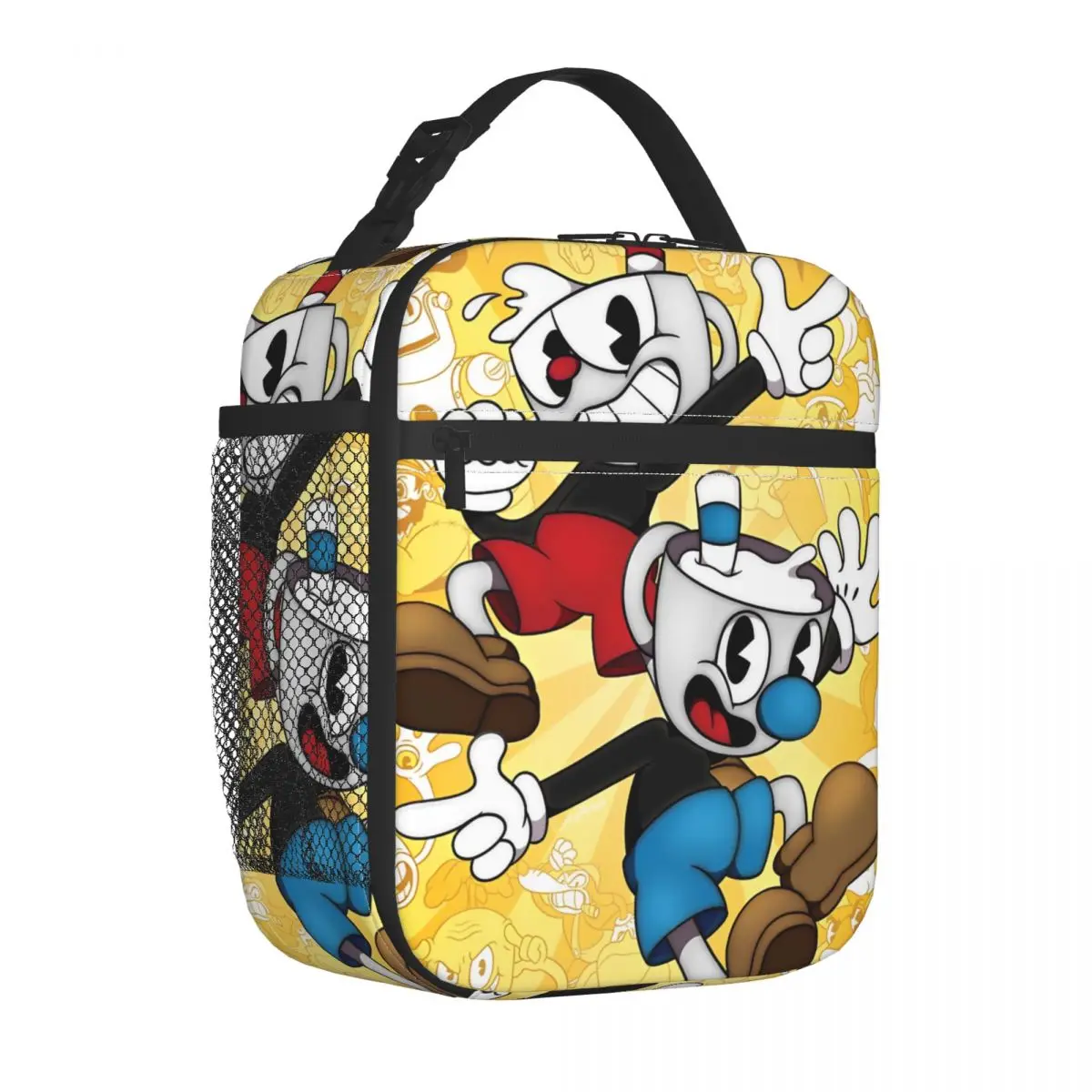 Мультяшные изолированные ланчбоксы для игр Cuphead And Mugman для мужчин и женщин, сумка для еды, портативный охладитель, термоланчбоксы для школы
Мультяшные изолированные ланчбоксы для игр Cuphead And Mugman для мужчин и женщин, сумка для еды, портативный охладитель, термоланчбоксы для школы