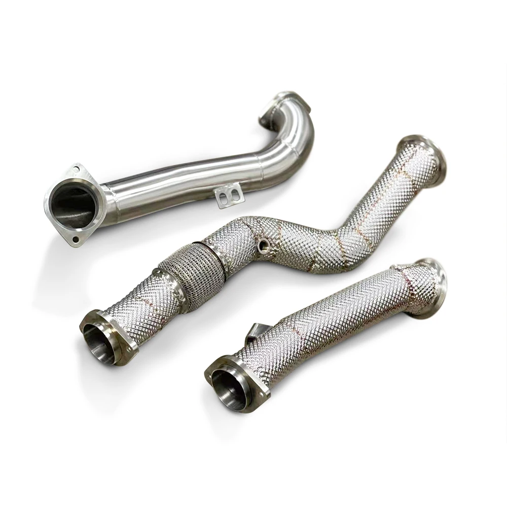 Stainless steel exhaust downpipe for BMW M2 M2C G87 S58 3.0T 2021UP, straight through downpiepe with insulation panel
Stainless steel exhaust downpipe for BMW M2 M2C G87 S58 3.0T 2021UP, straight through downpiepe with insulation panel