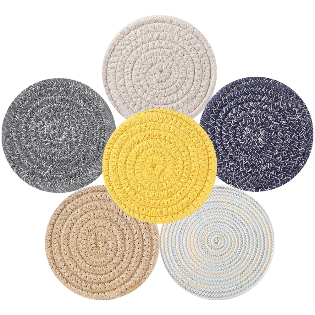 6pcs Woven Coasters Fabric Drink Coasters For Table Coffee Table Farmhouse Rustic Braided Cotton Cup Mats Absorbent Tabletop
6pcs Woven Coasters Fabric Drink Coasters For Table Coffee Table Farmhouse Rustic Braided Cotton Cup Mats Absorbent Tabletop