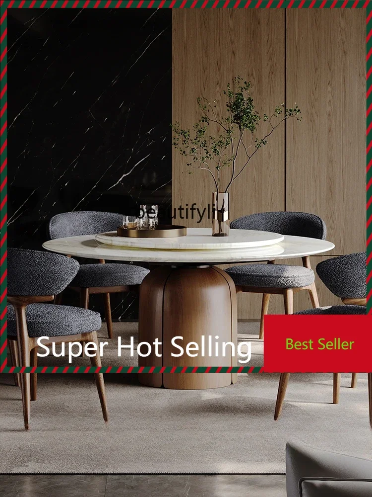 G1218 G1218 Marble dining table light luxury high-end household turntable round designer wabi-sabi solid wood round table Italia
G1218 G1218 Marble dining table light luxury high-end household turntable round designer wabi-sabi solid wood round table Italia