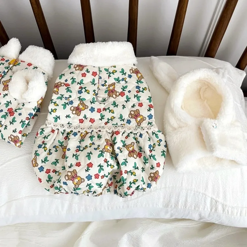 Pet Floral Bear Clothing Autumn/Winter New Arrivals Dog Clothes Teddy Warm Dress Bichon Frise Thickened Couple Coat
Pet Floral Bear Clothing Autumn/Winter New Arrivals Dog Clothes Teddy Warm Dress Bichon Frise Thickened Couple Coat