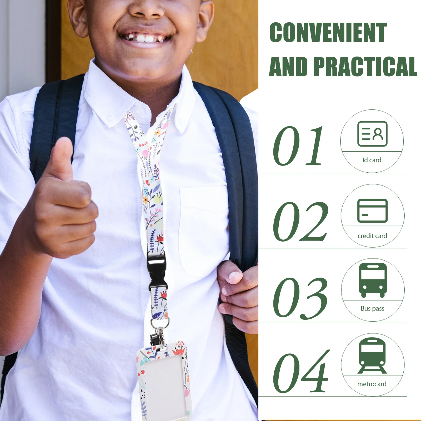 1Set Floral Id Badge Holder with Lanyard Teacher Student Card Sleeve Protective Case for School Office 
1Set Floral Id Badge Holder with Lanyard Teacher Student Card Sleeve Protective Case for School Office