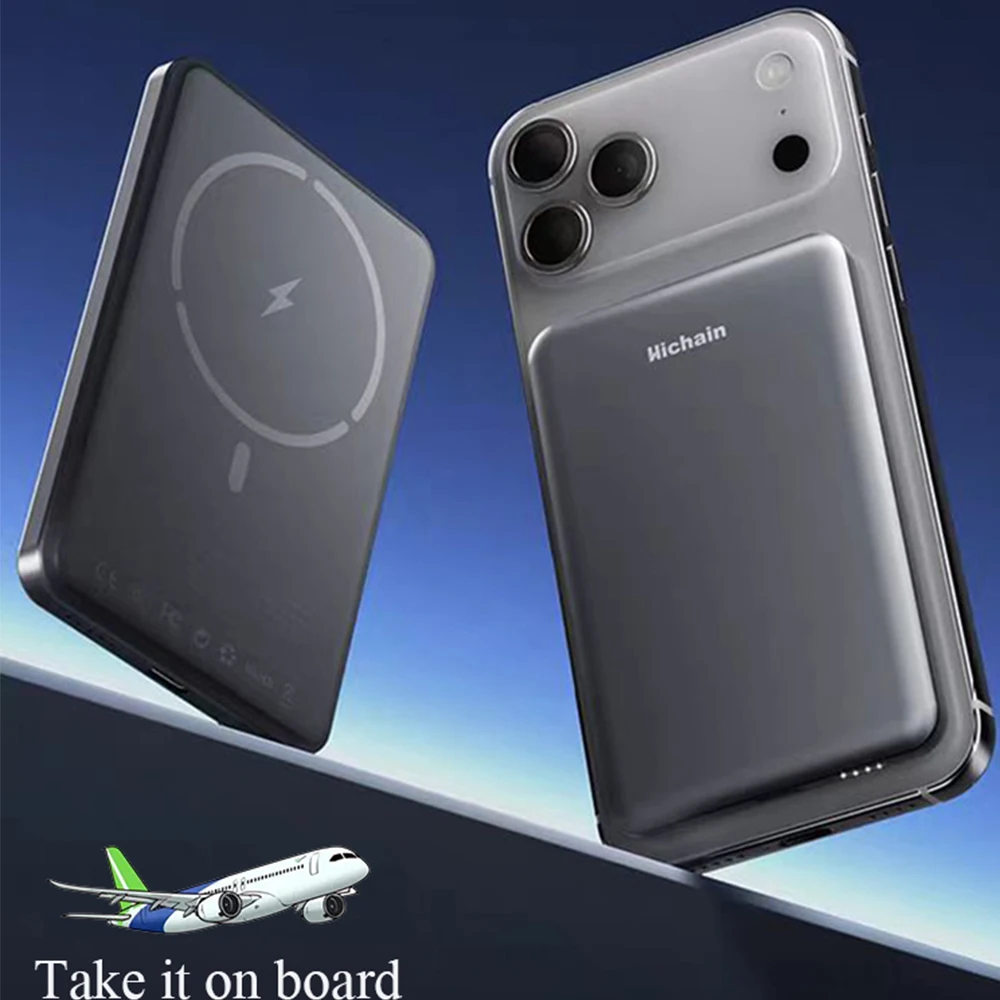 Магнитный Power Bank Hichain 5000 мАч, беспроводная зарядка 15 Вт, ультратонкий карманный Power Bank, проводная зарядка PD22.5 Вт, быстрая зарядка для телефона
Магнитный Power Bank Hichain 5000 мАч, беспроводная зарядка 15 Вт, ультратонкий карманный Power Bank, проводная зарядка PD22.5 Вт, быстрая зарядка для телефона