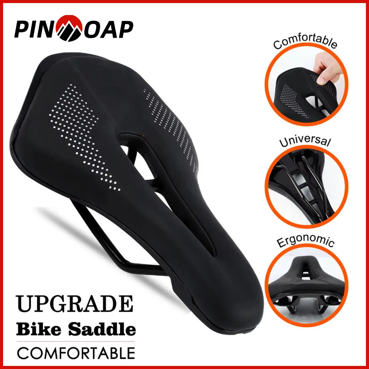 PINMOAP 1PC Hollow Breathable Comfortable Mountain Bike Saddle Mountain Bike Road Bike Bicycle Seat Cushion Riding Equipment
PINMOAP 1PC Hollow Breathable Comfortable Mountain Bike Saddle Mountain Bike Road Bike Bicycle Seat Cushion Riding Equipment