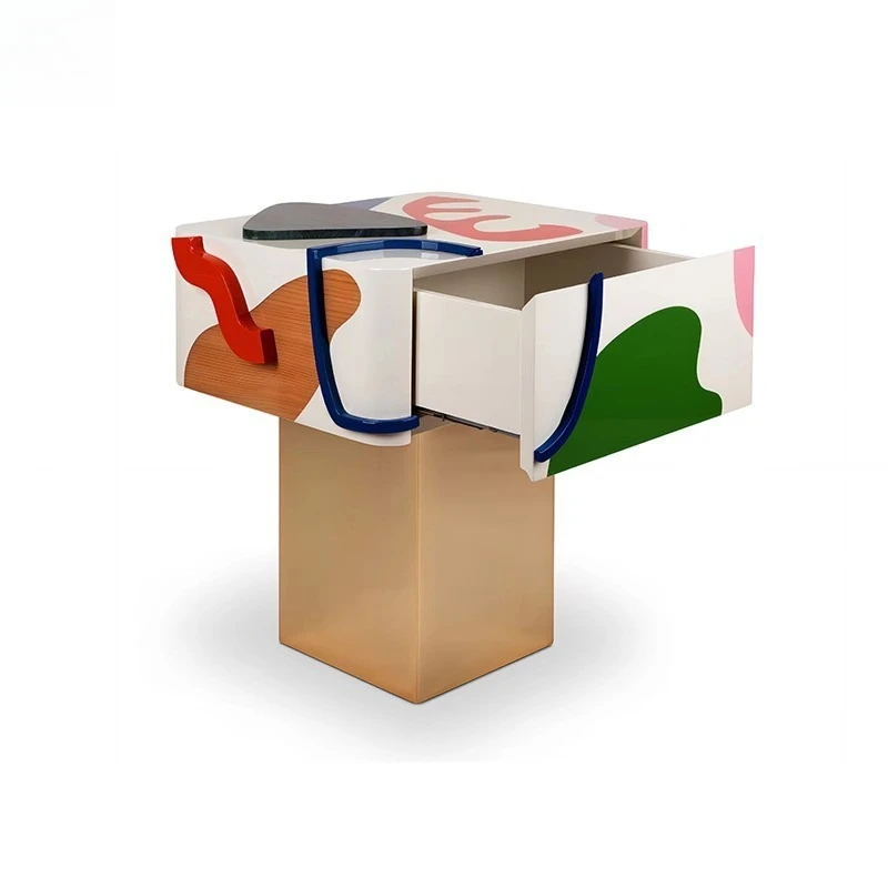 Simple fiberglass coffee table fun painted bedside table art personality Internet celebrity storage table
Simple fiberglass coffee table fun painted bedside table art personality Internet celebrity storage table