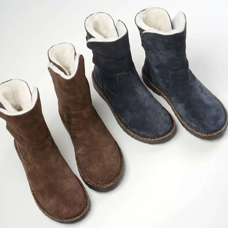 Jenny&Dave Wintage Genuine Leather Winter Sheepskin And Wool Thick Soled Snow Boots Mid Calf Wool Boots Women's Boots,Woman Shoe
Jenny&Dave Wintage Genuine Leather Winter Sheepskin And Wool Thick Soled Snow Boots Mid Calf Wool Boots Women's Boots,Woman Shoe