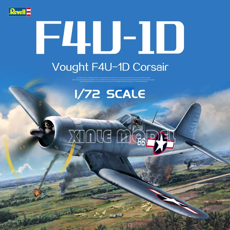 Комплект пластиковой модели самолета Revell 03983 F4U-1A Corsair, истребитель 1/72
Комплект пластиковой модели самолета Revell 03983 F4U-1A Corsair, истребитель 1/72