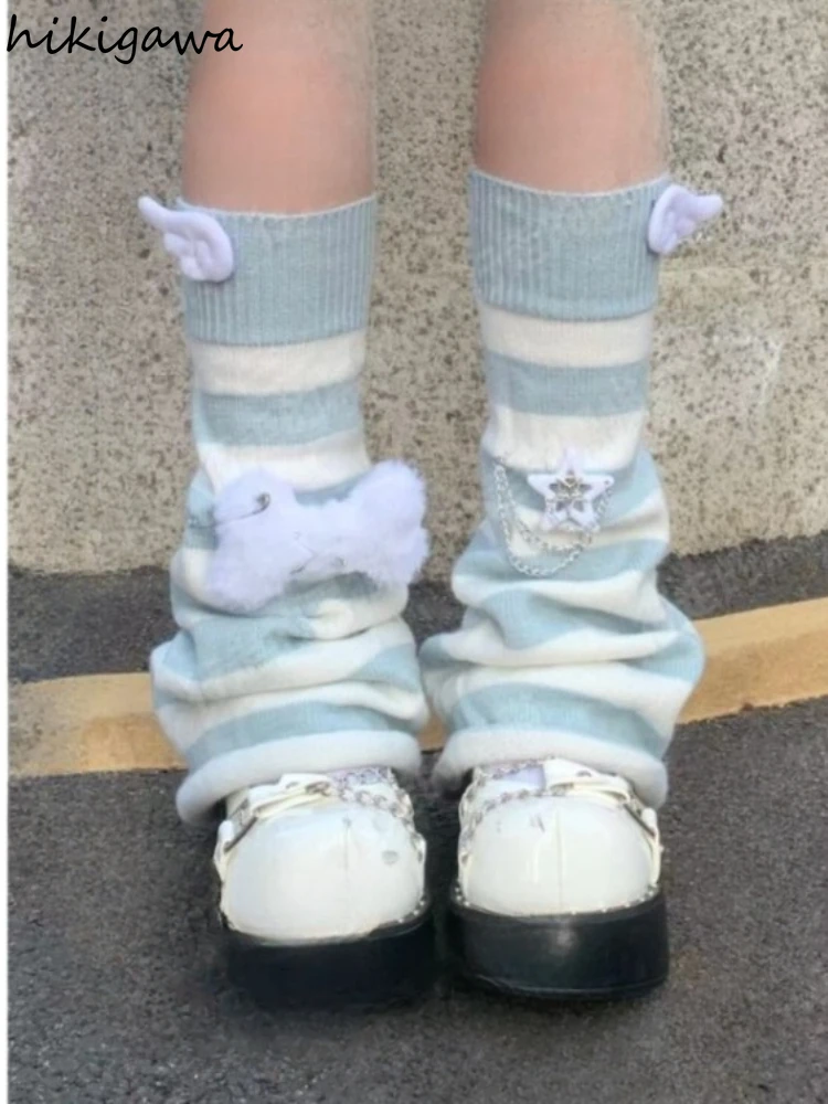 Women Leg Warmers Gothic Lolita Harajuku JK Hot Girl Y2K Steampunk Striped Horn Leg Cover Angel Wings Little Bone Women's Socks
Women Leg Warmers Gothic Lolita Harajuku JK Hot Girl Y2K Steampunk Striped Horn Leg Cover Angel Wings Little Bone Women's Socks