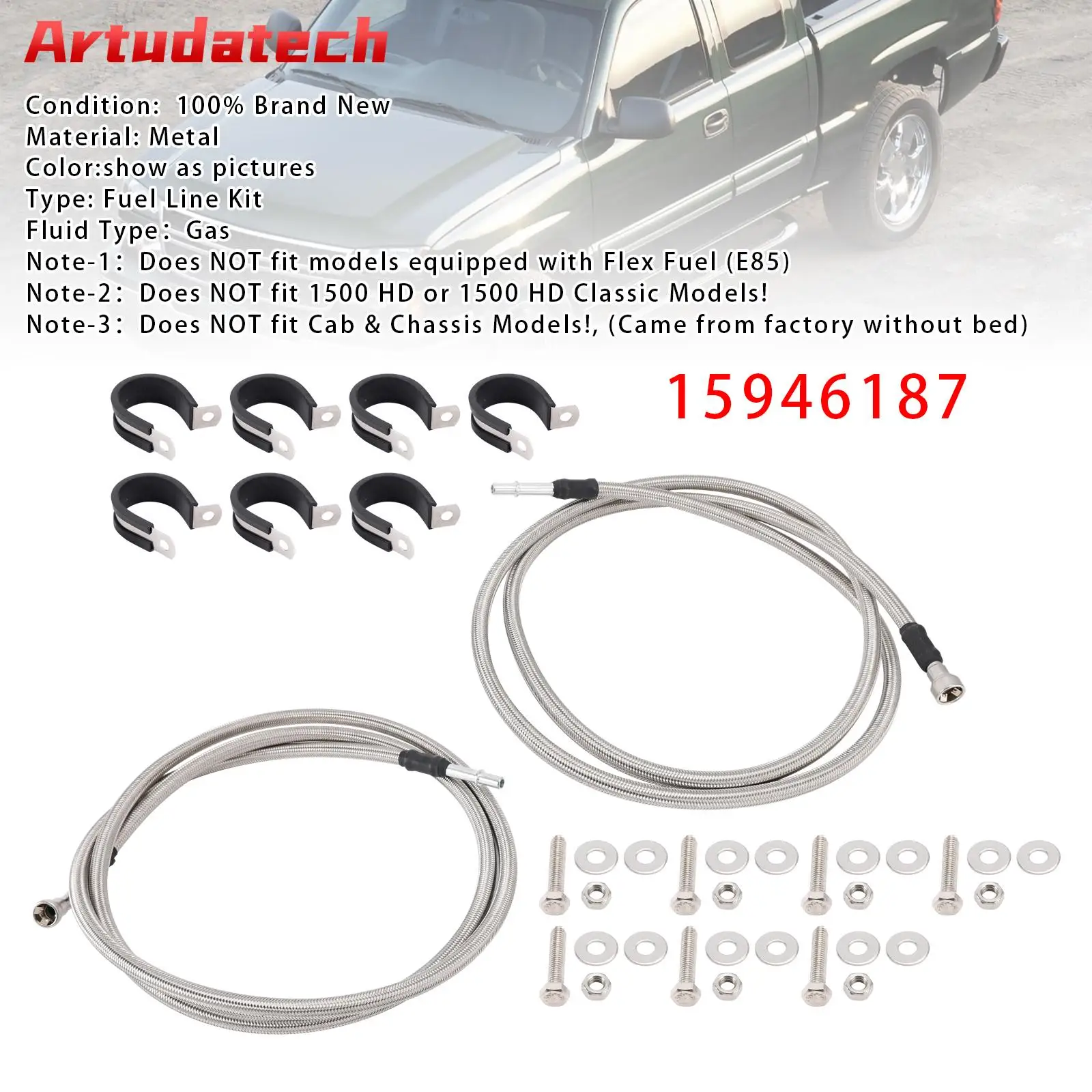 Artudatech Fuel Line Kit 15946187 For Chevy Silverado GMC Sierra 1500 4.8L 5.3L Crew Cab
Artudatech Fuel Line Kit 15946187 For Chevy Silverado GMC Sierra 1500 4.8L 5.3L Crew Cab