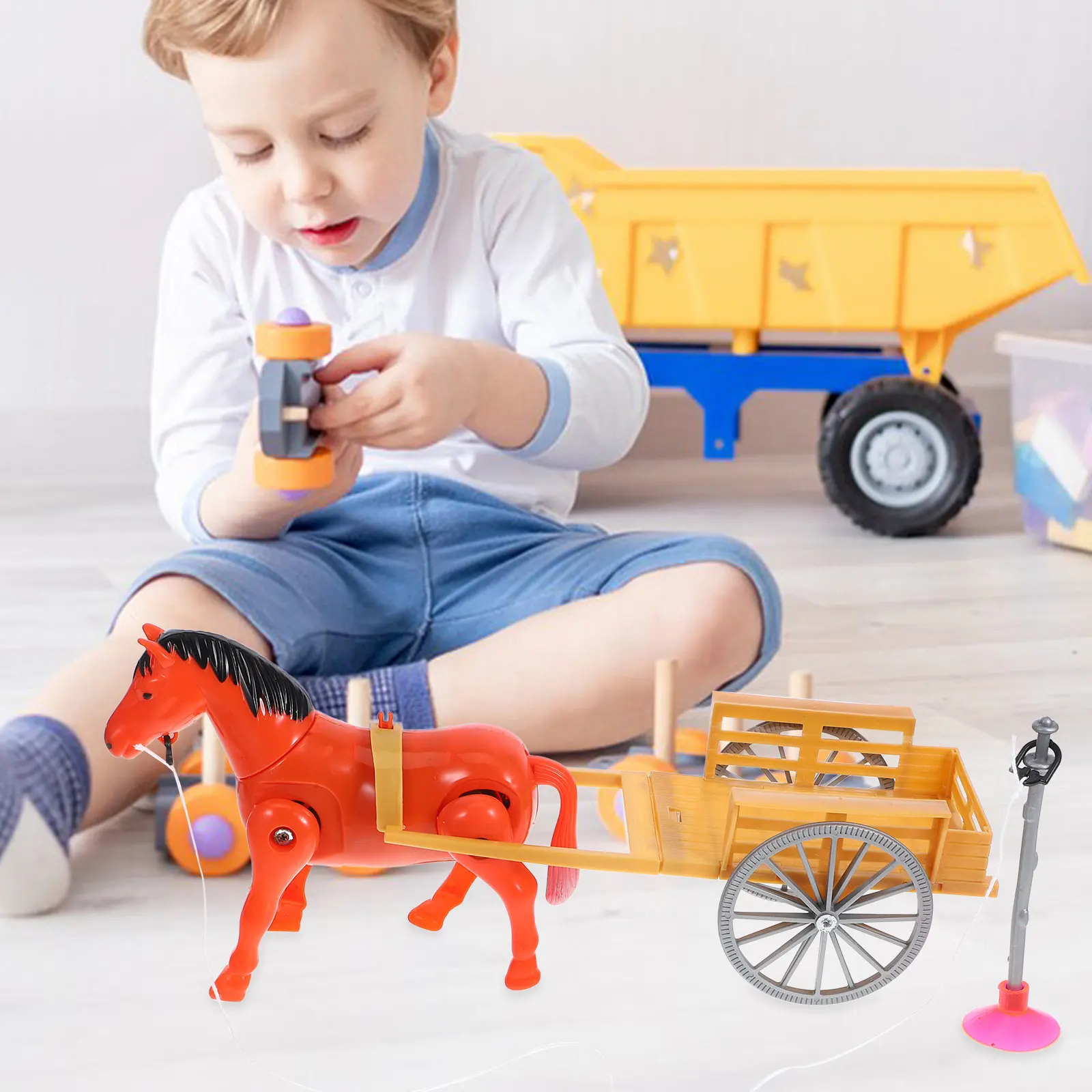 2Pcs Rotating Horse Cart Electric Plastic Early Educational Kids Gift Safe Handy Plaything Rotating Horse Toy Electric Toys
2Pcs Rotating Horse Cart Electric Plastic Early Educational Kids Gift Safe Handy Plaything Rotating Horse Toy Electric Toys