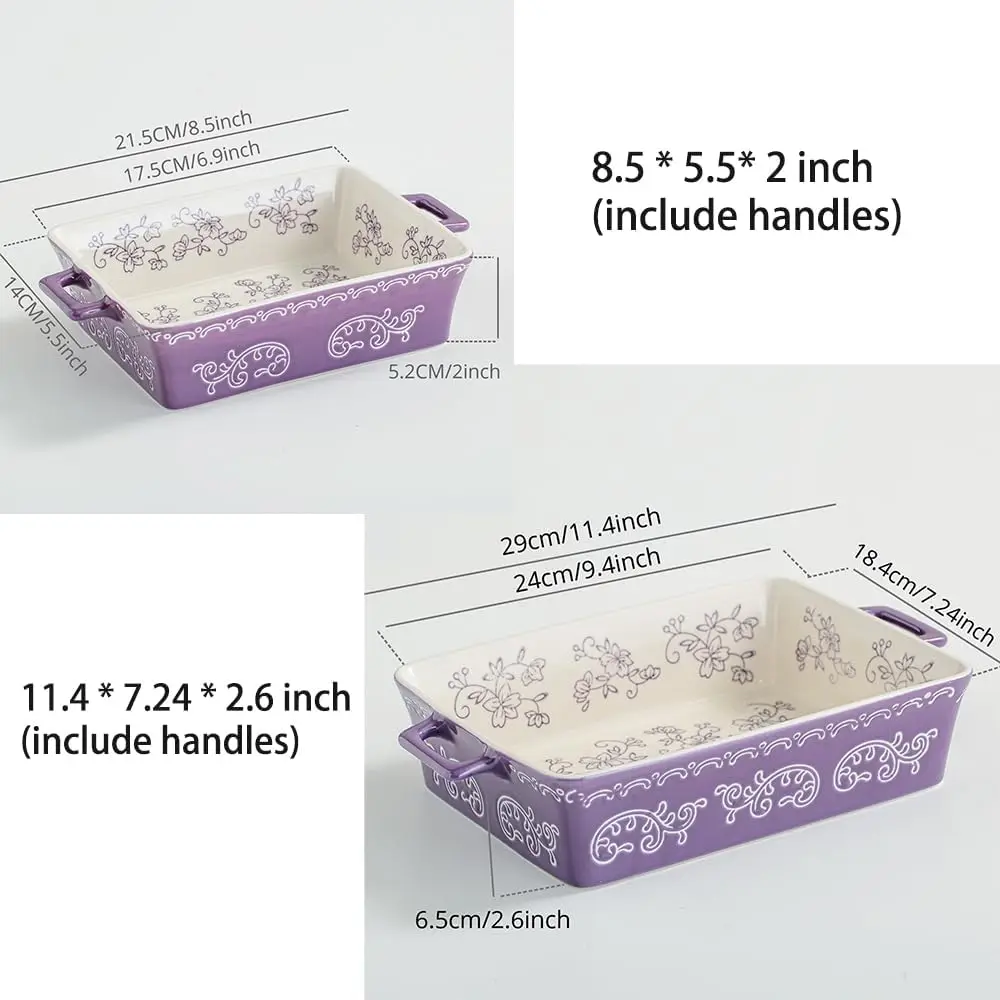 Набор керамических форм для запекания в духовке, 2 штуки, глубокие формы для лазаньи, набор для выпечки
Набор керамических форм для запекания в духовке, 2 штуки, глубокие формы для лазаньи, набор для выпечки