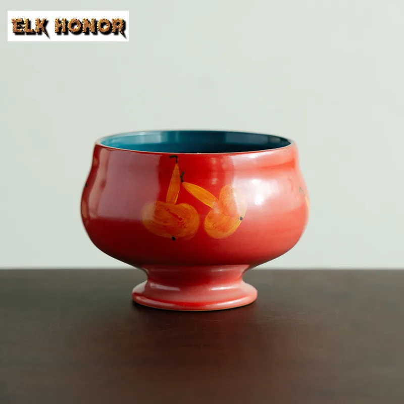 120ml Blackish Red Hand-painted Gourd Teacup Ancient Tea Bowl Cute Cup Tea-tasting Meditation Cup Jianzhan Master Cups Tea Items
120ml Blackish Red Hand-painted Gourd Teacup Ancient Tea Bowl Cute Cup Tea-tasting Meditation Cup Jianzhan Master Cups Tea Items