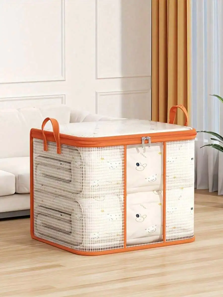 Large Capacity Clear Storage Bag With Reinforced Handles For Bedding Clothing Organizer
Large Capacity Clear Storage Bag With Reinforced Handles For Bedding Clothing Organizer