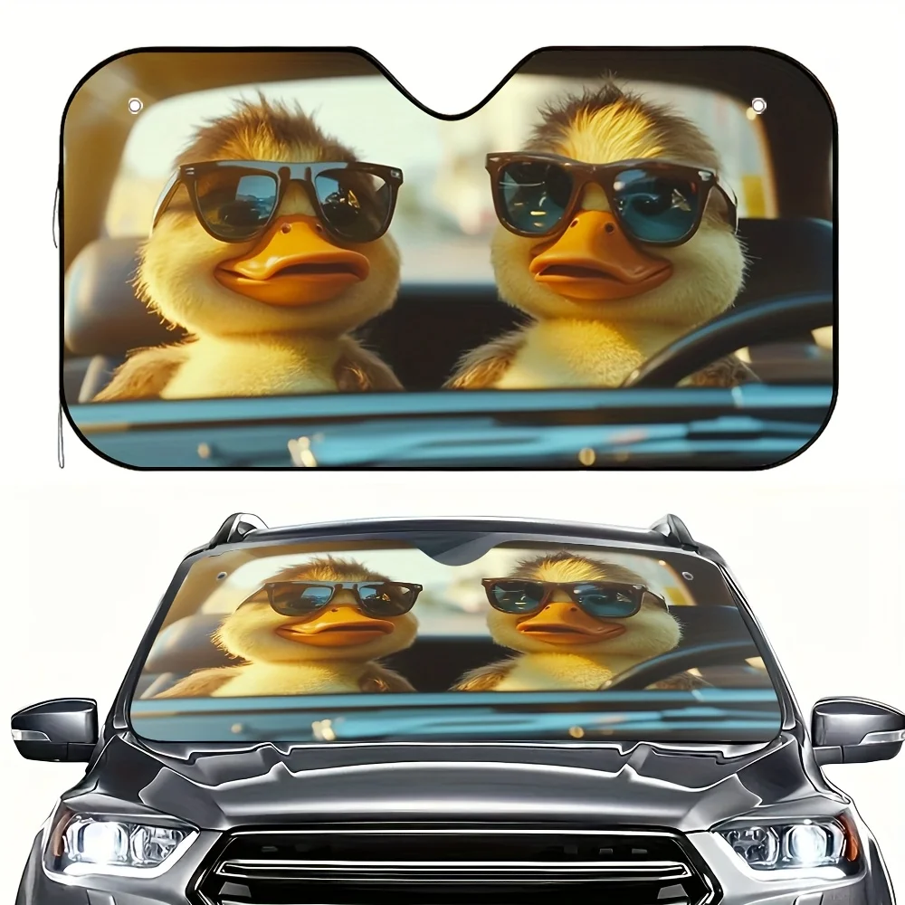 1pc Cool Duck Car Sun Visor with Glasses Design - Fairytale Fairy Garden UV Shield, Floral Print Compatible
1pc Cool Duck Car Sun Visor with Glasses Design - Fairytale Fairy Garden UV Shield, Floral Print Compatible