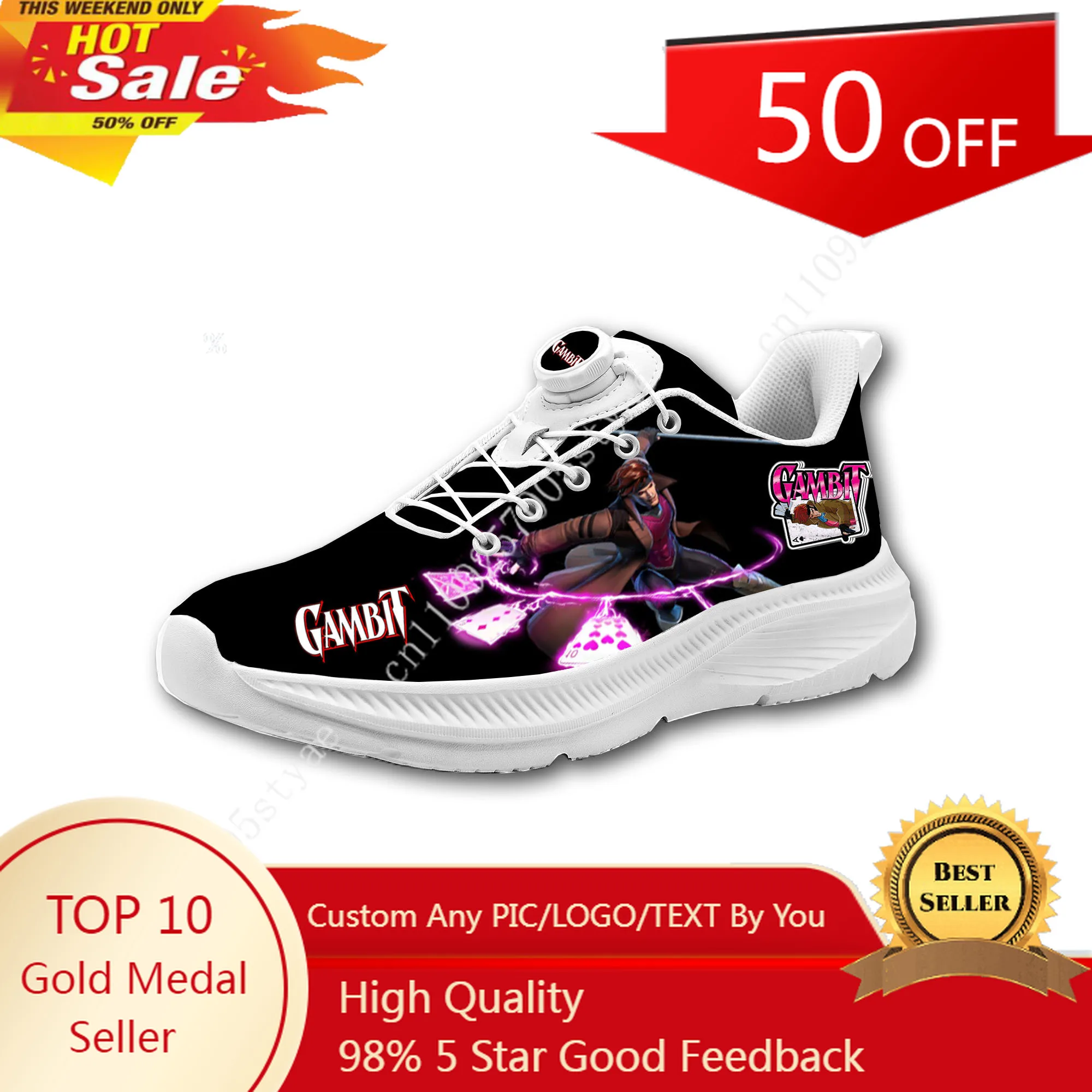 Marvel The Card Master Gambit Casual Hiking Shoes Mens Womens Laceless Rotating Button Sports Shoes lightweight Custom Sneaker
Marvel The Card Master Gambit Casual Hiking Shoes Mens Womens Laceless Rotating Button Sports Shoes lightweight Custom Sneaker