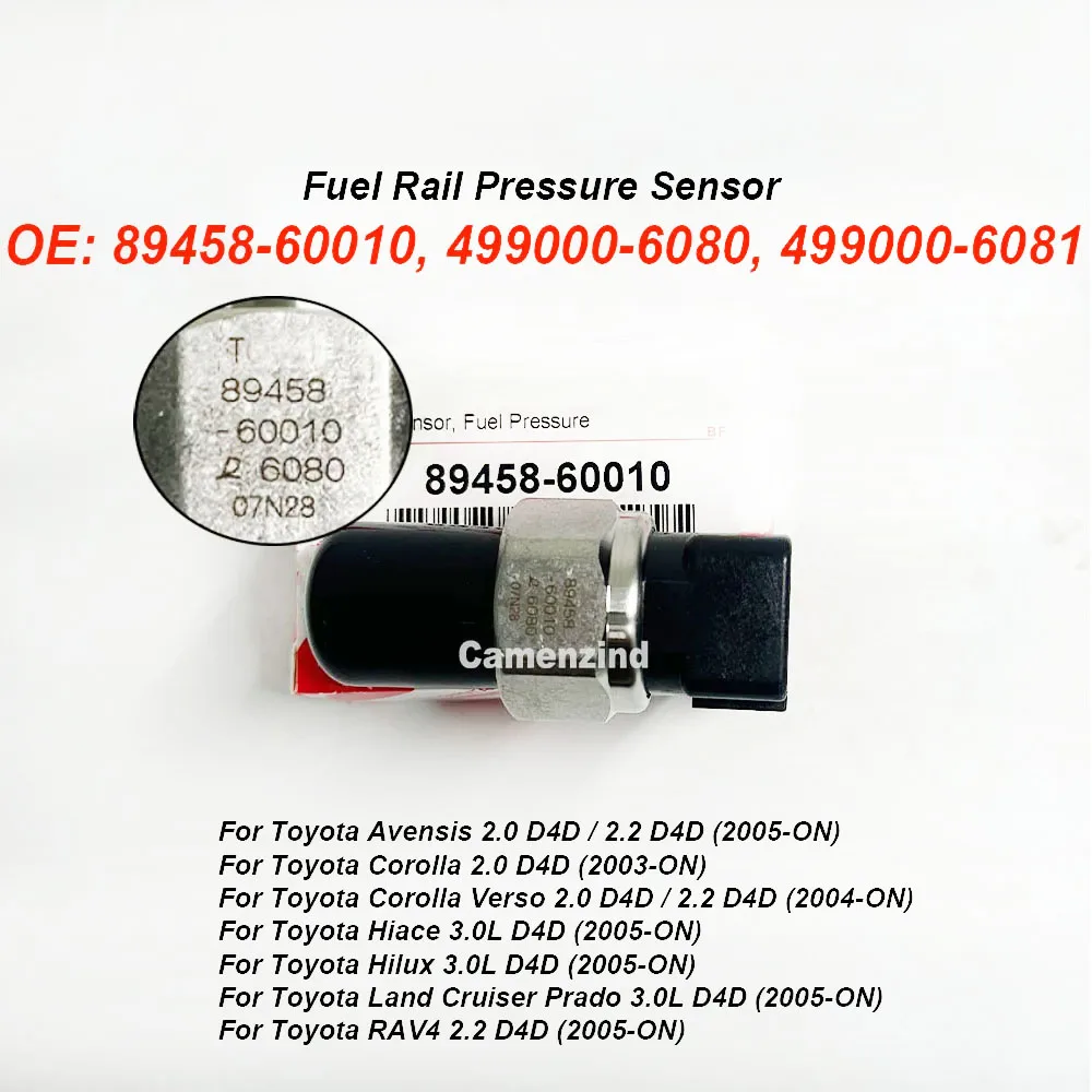 89458-60010 499000-6081 6 PIN Fuel Pressure Sensor For Toyota Avensis 2.2L 2.0 D4D RAV4 / Corolla 2.5 8945860010 4990006081
89458-60010 499000-6081 6 PIN Fuel Pressure Sensor For Toyota Avensis 2.2L 2.0 D4D RAV4 / Corolla 2.5 8945860010 4990006081