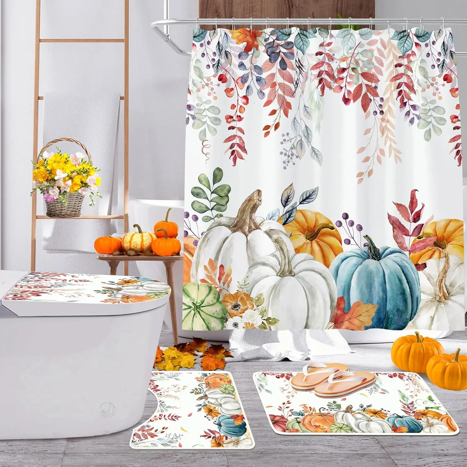 Осенняя занавеска для душа для ванной комнаты, осенний декор для ванной комнаты, сезонный урожай из 4 предметов, осенний комплект тыквы, нескользящий коврик, крышка унитаза C
Осенняя занавеска для душа для ванной комнаты, осенний декор для ванной комнаты, сезонный урожай из 4 предметов, осенний комплект тыквы, нескользящий коврик, крышка унитаза C