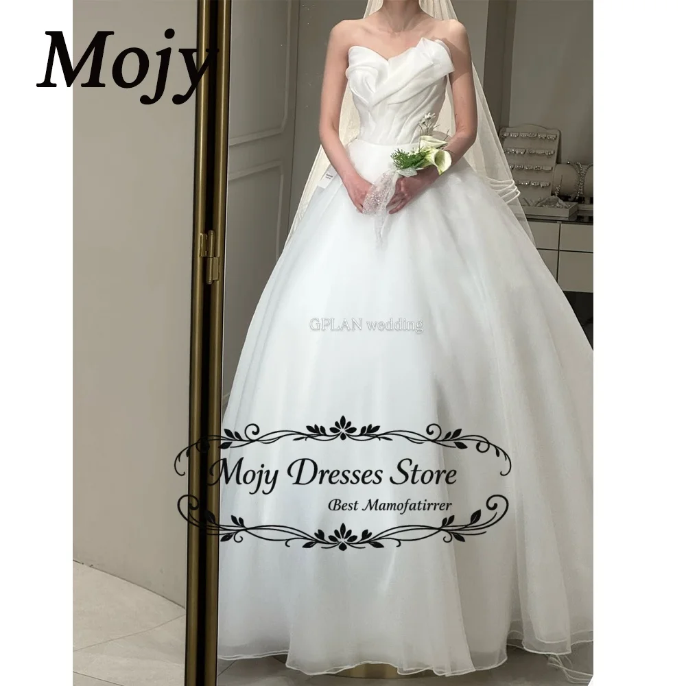Mojy Strapless Simple Wedding Dresses Customized 프롬드레스 Sleeveless Organza Corset Korea Pretty Ivory Bride Gowns Party Women Brid
Mojy Strapless Simple Wedding Dresses Customized 프롬드레스 Sleeveless Organza Corset Korea Pretty Ivory Bride Gowns Party Women Brid