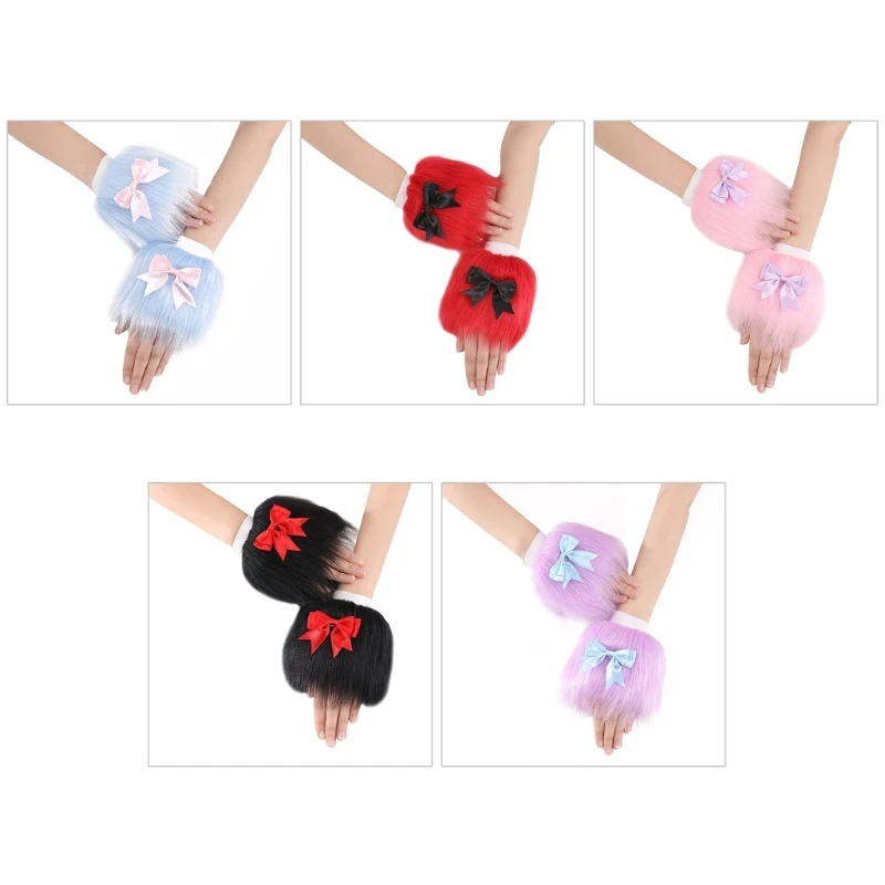 Меховые перчатки, свадебные перчатки для запястий, перчатки без пальцев для вечеринки в честь Хэллоуина 
Меховые перчатки, свадебные перчатки для запястий, перчатки без пальцев для вечеринки в честь Хэллоуина