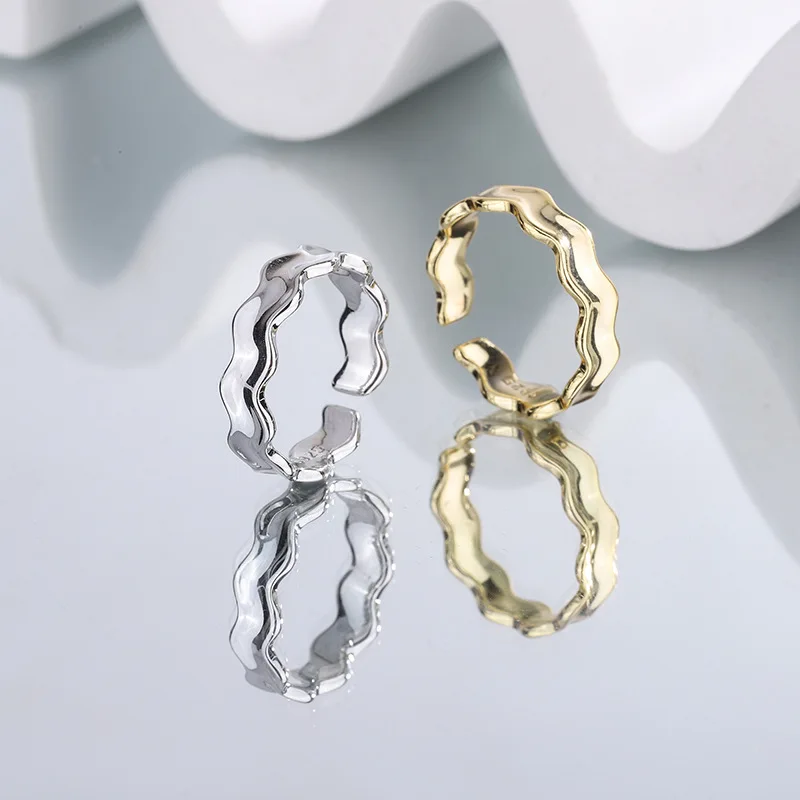 925 Sterling Silver Adjustable Rings For Women Wave Engagement Luxury Fine Jewelry Aesthetic Accessories Jewellery Argent 925
925 Sterling Silver Adjustable Rings For Women Wave Engagement Luxury Fine Jewelry Aesthetic Accessories Jewellery Argent 925