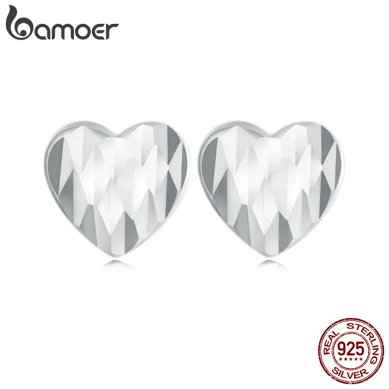 Серьги-гвоздики в форме сердца BAMOER из стерлингового серебра 925 пробы, оригинальный дизайн, гипоаллергенные женские ювелирные изделия, подарок на день рождения
Серьги-гвоздики в форме сердца BAMOER из стерлингового серебра 925 пробы, оригинальный дизайн, гипоаллергенные женские ювелирные изделия, подарок на день рождения