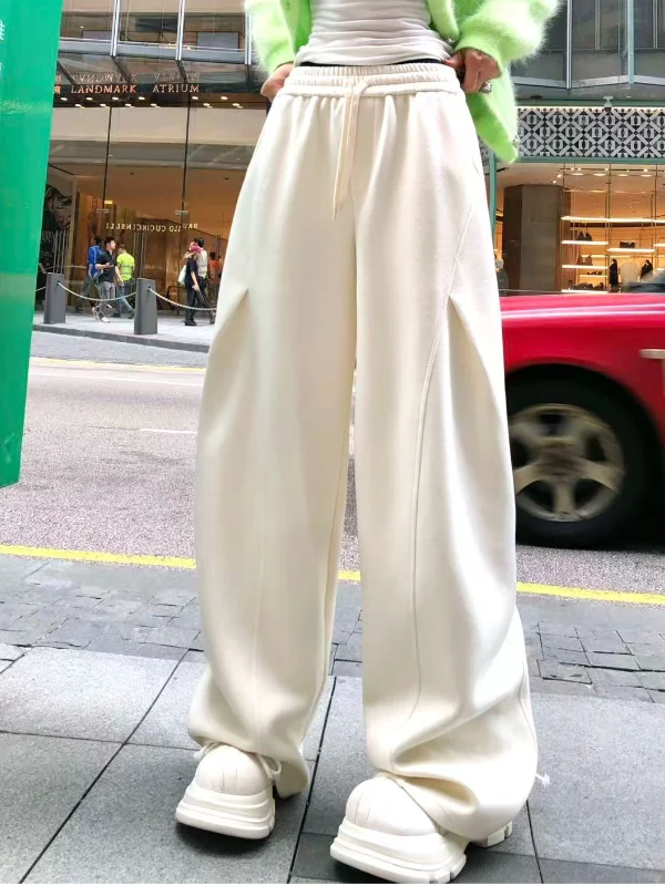 Женские утепленные брюки с высокой талией и широкими штанинами, прямого кроя, осенне-зимние, с эффектом складок, повседневные, спортивные
Женские утепленные брюки с высокой талией и широкими штанинами, прямого кроя, осенне-зимние, с эффектом складок, повседневные, спортивные