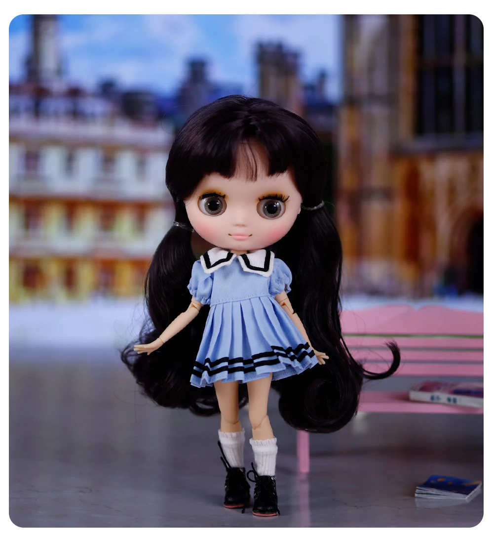 Middie Blythe Doll Classic Blue Sailor Uniform 1 Middie Blythe Doll Classic Blue Sailor Uniform 1