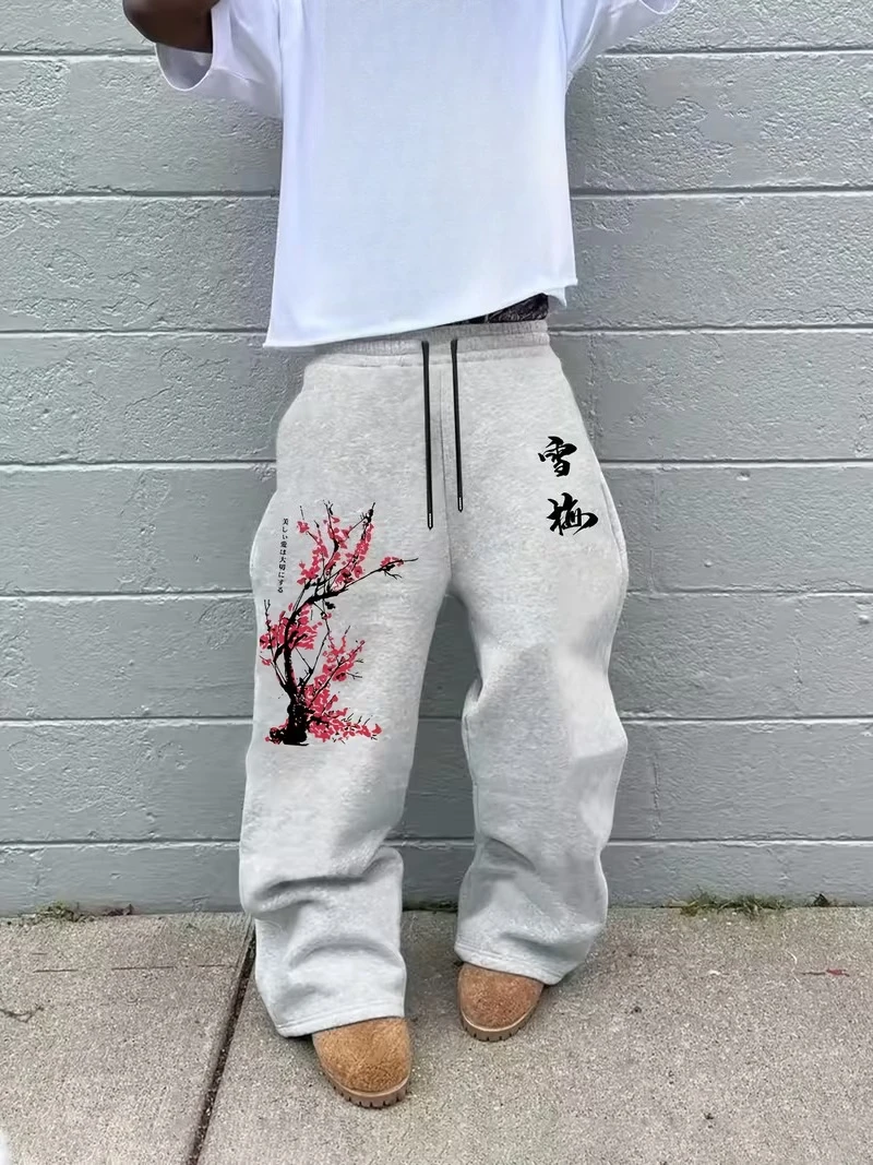 Cherry Blossom Gothic Punk Hip Hop Men's Casual Wide-Leg Pants Loose Autumn Winter Straight Pants Trousers Joggers Sweatpant
Cherry Blossom Gothic Punk Hip Hop Men's Casual Wide-Leg Pants Loose Autumn Winter Straight Pants Trousers Joggers Sweatpant