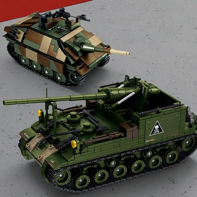 WW2 Germany Jagdpanzer 38(t) Hetze and Jagdpanther Army Tank Armored Vehicles Model Building Block Soldier Figures Toy Kids Gift
WW2 Germany Jagdpanzer 38(t) Hetze and Jagdpanther Army Tank Armored Vehicles Model Building Block Soldier Figures Toy Kids Gift