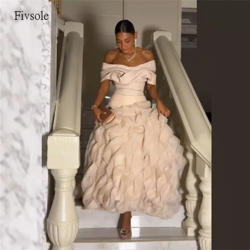 Fivsole Luxurious Off The Shoulder Ball Prom Gowns Ruffled Tiered Party Gown Floor Length Gala-ready Evening Dress Customized
Fivsole Luxurious Off The Shoulder Ball Prom Gowns Ruffled Tiered Party Gown Floor Length Gala-ready Evening Dress Customized