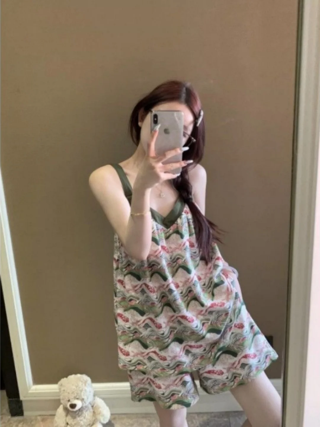Large Size 300 Pounds Floral Print Vacation Style Sleepwear Two-Piece Set Loose Fit Summer Home Clothes Short Pants
Large Size 300 Pounds Floral Print Vacation Style Sleepwear Two-Piece Set Loose Fit Summer Home Clothes Short Pants