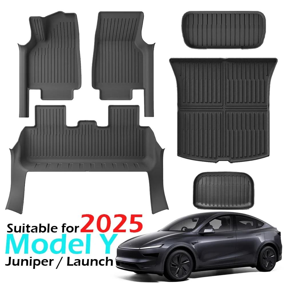 Floor Mats with Door Sill Protection Strips for Tesla Model Y Juniper 2025 All-weather Floor Liner Cargo Mat Trunk Backrest Pad
Floor Mats with Door Sill Protection Strips for Tesla Model Y Juniper 2025 All-weather Floor Liner Cargo Mat Trunk Backrest Pad