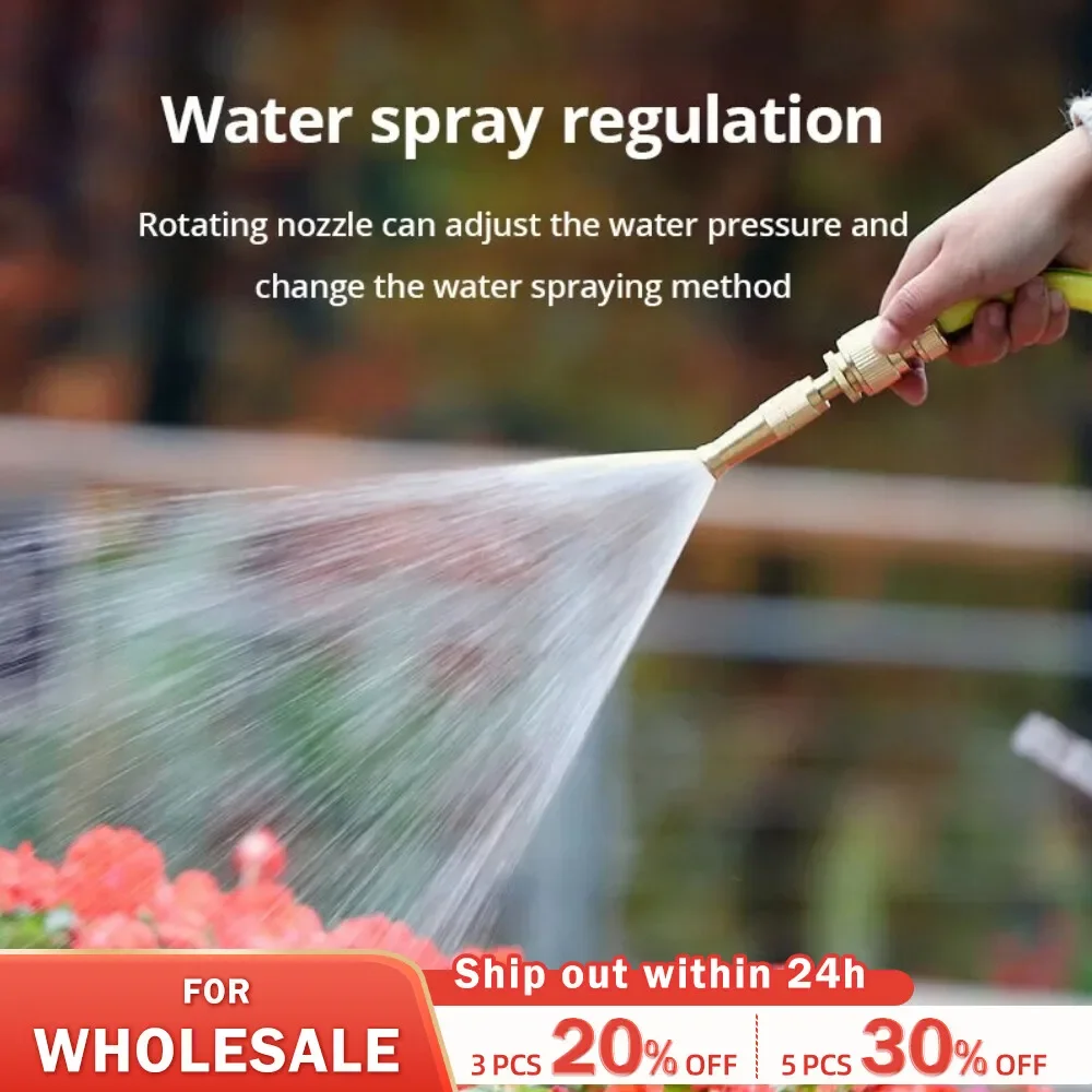 Garden Brass Adjustable Spray Gun Hose Nozzle, High Pressure Straight Copper Gun for Car Washing
Garden Brass Adjustable Spray Gun Hose Nozzle, High Pressure Straight Copper Gun for Car Washing