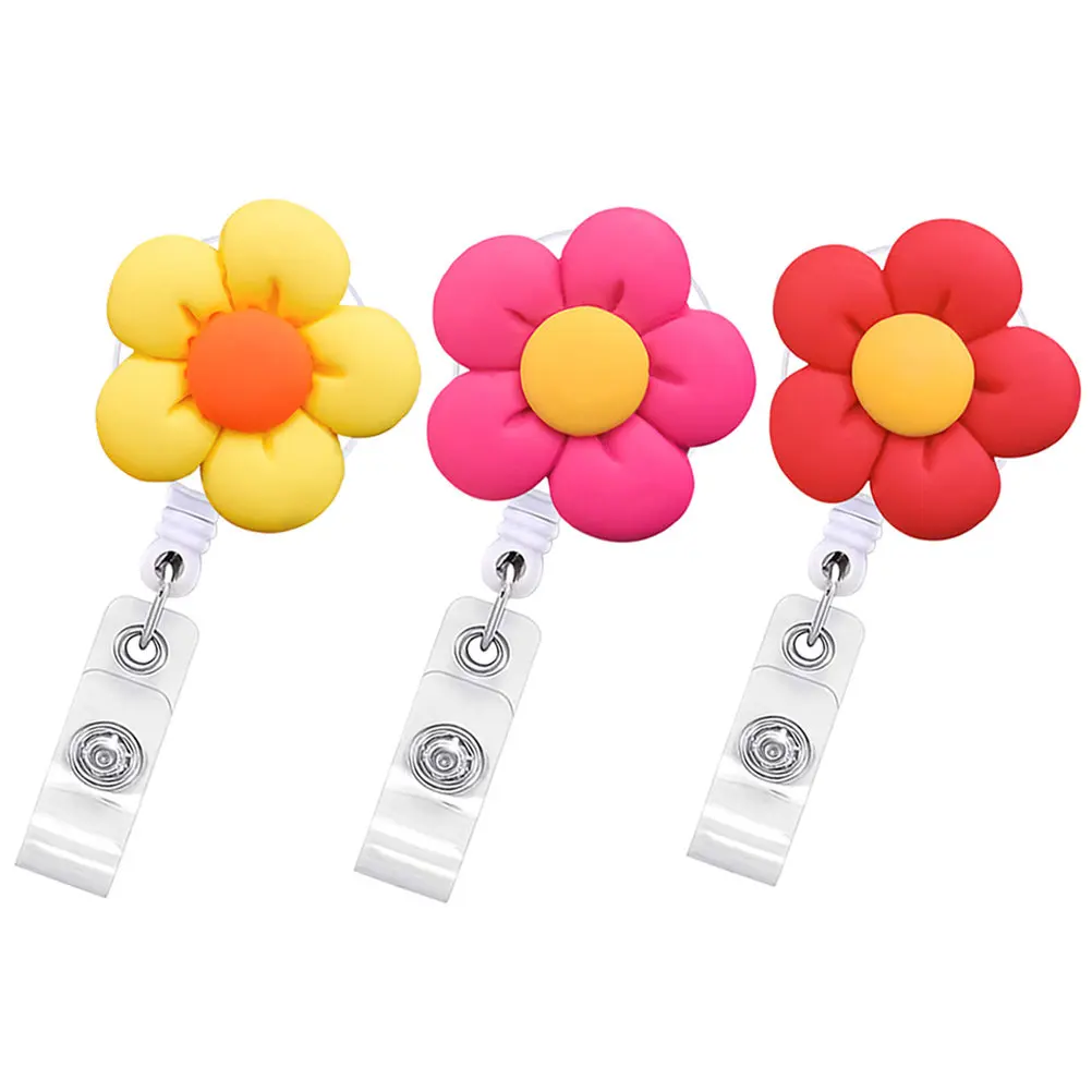 3Pcs Flower Badge Buckle Retractable Multi-Function Badge Card Holder Nurse Student Work Accessory Name Tag Holder
3Pcs Flower Badge Buckle Retractable Multi-Function Badge Card Holder Nurse Student Work Accessory Name Tag Holder