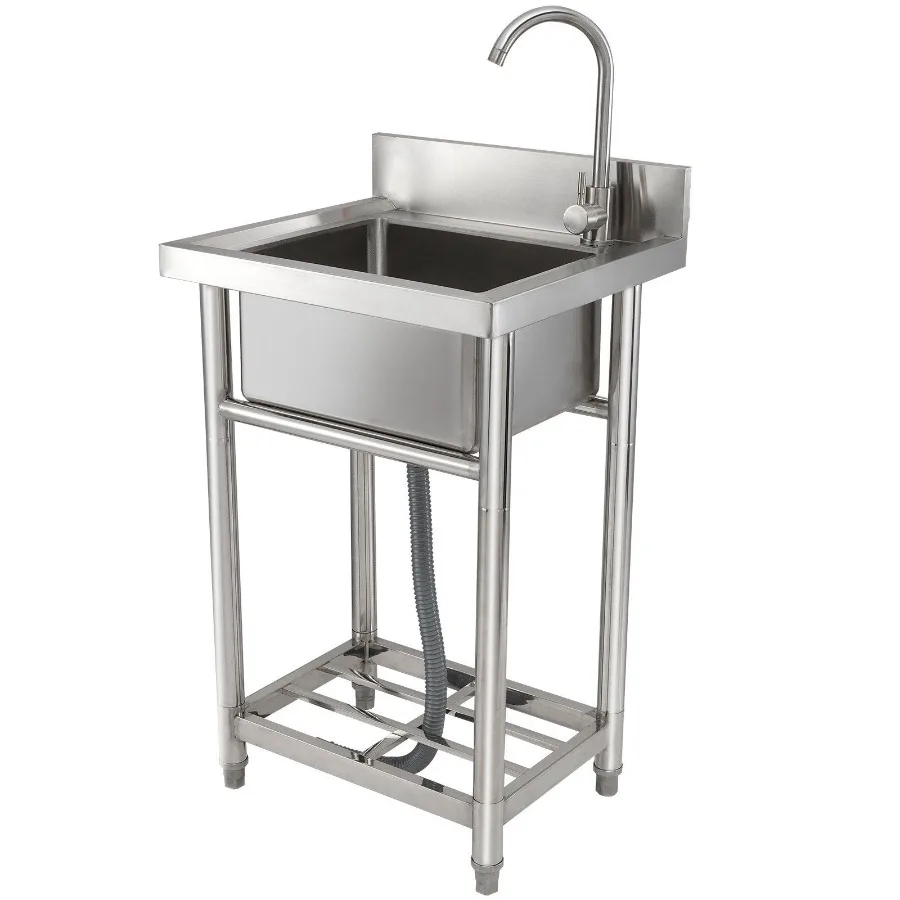Stainless Steel Utility Sink 1 Compartment Free Standing Small Sink Include Faucet legs 16 x 13 x 8.7 in Commercial Single Bow
Stainless Steel Utility Sink 1 Compartment Free Standing Small Sink Include Faucet legs 16 x 13 x 8.7 in Commercial Single Bow