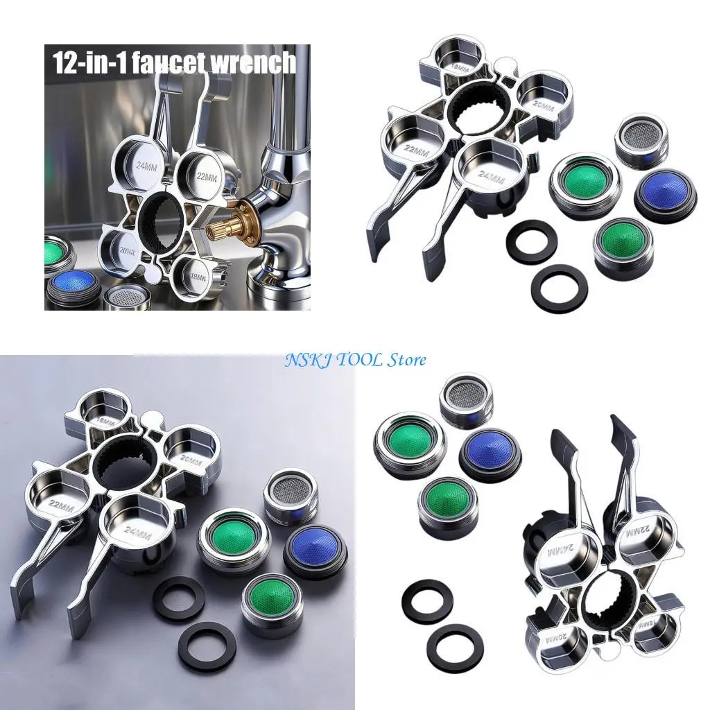 L8RC Space Saving Professional 12 Function Faucet Maintenance Wrench Metal Construction
L8RC Space Saving Professional 12 Function Faucet Maintenance Wrench Metal Construction