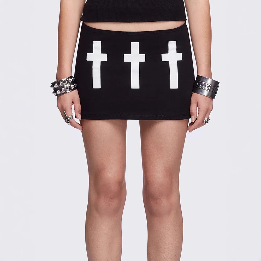 Fashion High Street Temperament Street Sexy A-Word Skirt Europe America Ins Summer Spice Girl Cross Printing Harajuku Mini Skirt
Fashion High Street Temperament Street Sexy A-Word Skirt Europe America Ins Summer Spice Girl Cross Printing Harajuku Mini Skirt