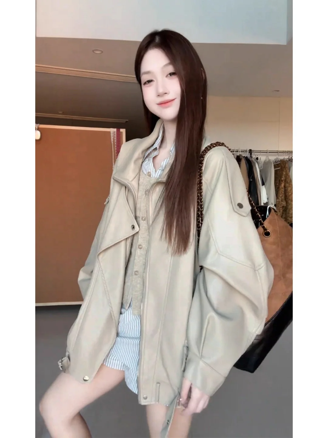 Biker Jackets Womens Jacket Padded Summer Knitted Knitwear Cropped Slim-Fit Tailored Minimalist Urban Modern Halloween Thickend
Biker Jackets Womens Jacket Padded Summer Knitted Knitwear Cropped Slim-Fit Tailored Minimalist Urban Modern Halloween Thickend