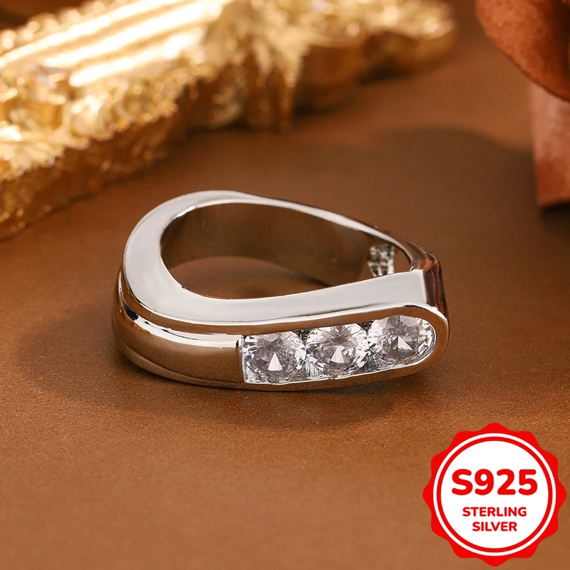 Creative genuine S925 sterling silver three round geometric rings women's engagement gift jewelry wholesale
Creative genuine S925 sterling silver three round geometric rings women's engagement gift jewelry wholesale