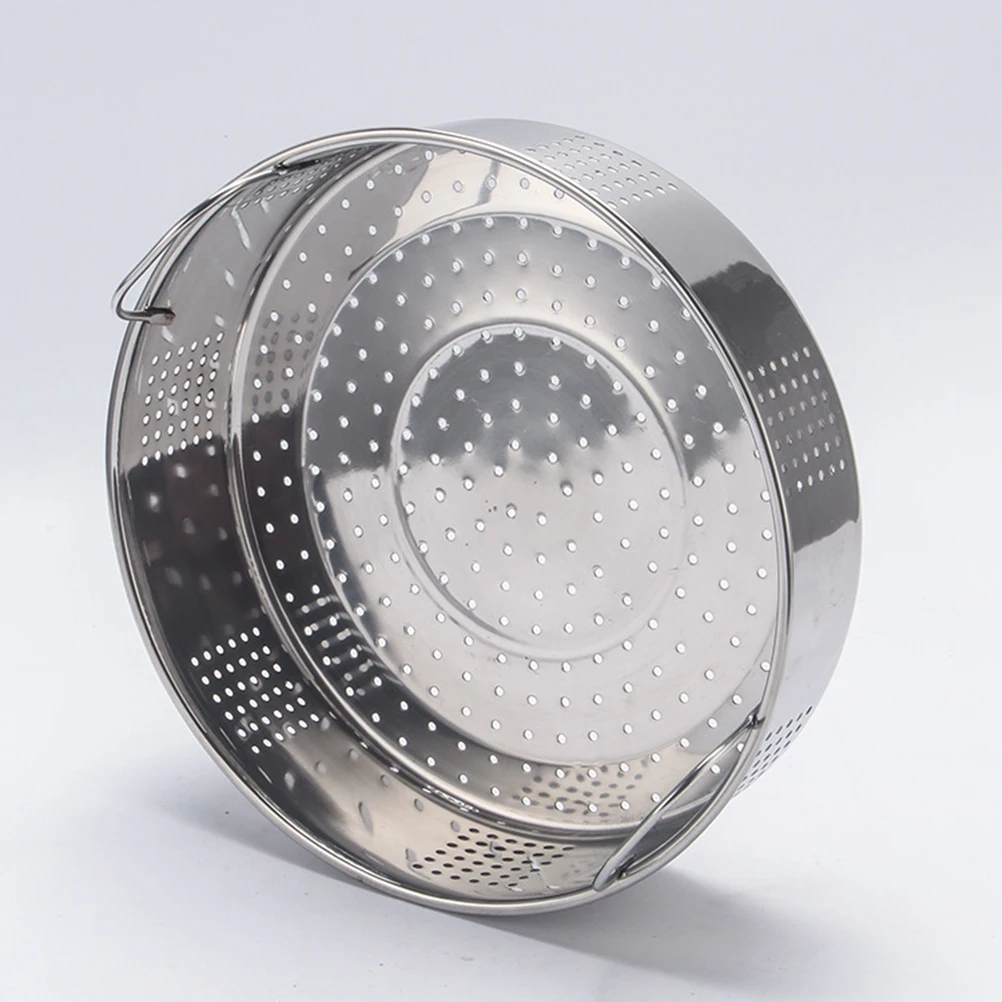 27cm Thickened Stainless Steel Steamer Grid Handles Design Kitchen Steamer Basket Energy Saving Multi Vent Holes for Buns 
27cm Thickened Stainless Steel Steamer Grid Handles Design Kitchen Steamer Basket Energy Saving Multi Vent Holes for Buns