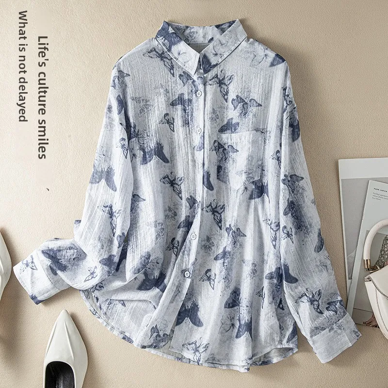 Korean Style plus Size Women's Long Sleeve Shirt Thin Sun Protection Outerwear Top Spring Summer New Arrival Floral Print
Korean Style plus Size Women's Long Sleeve Shirt Thin Sun Protection Outerwear Top Spring Summer New Arrival Floral Print