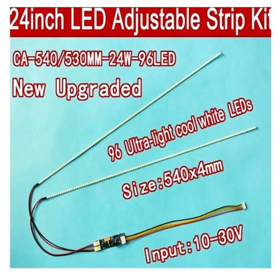 Universal Upgrade Kit for LED Backlit Lamps for LCD Monitors Support Strips up to 24" 540mm 5sets
Universal Upgrade Kit for LED Backlit Lamps for LCD Monitors Support Strips up to 24" 540mm 5sets