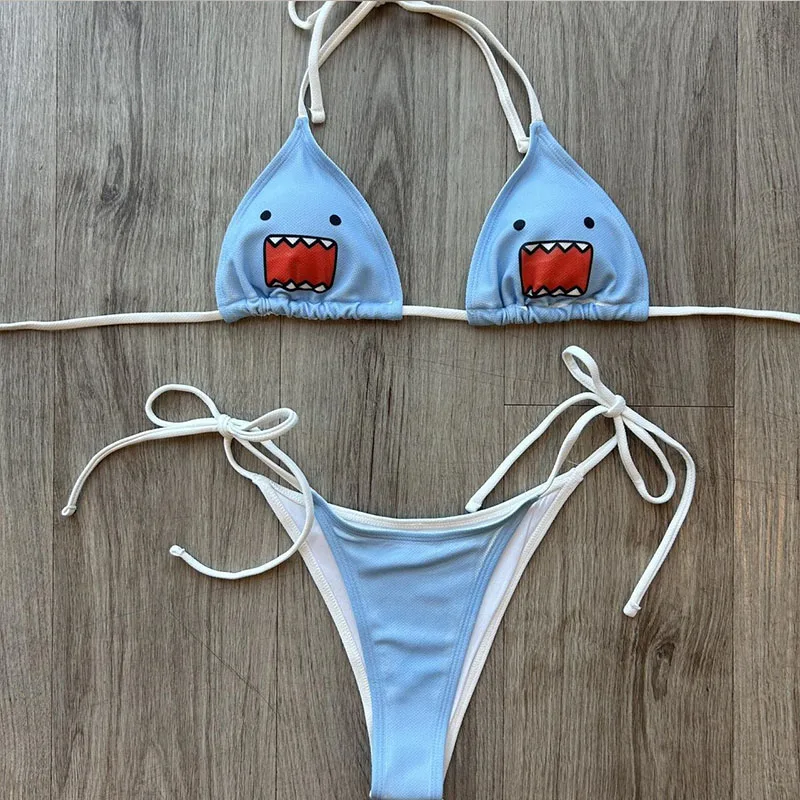 Y2k Women's Swimsuit Cute Cartoon Bikini Set Sexy Simple Halter Bikini Swimsuit High Waisted Lace Up Beach Bathing Suit Woman
Y2k Women's Swimsuit Cute Cartoon Bikini Set Sexy Simple Halter Bikini Swimsuit High Waisted Lace Up Beach Bathing Suit Woman