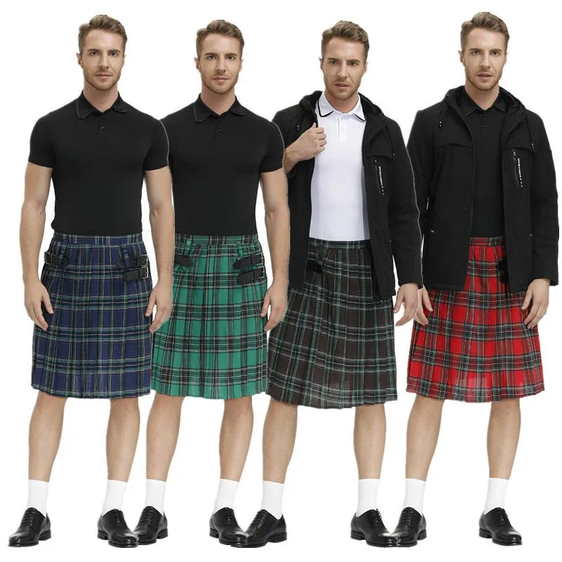 Scottish Tartan Kilt Men's Festival Skirt Halloween Plaid Half-length Traditional Grid Men's Skirt JK Uniform
Scottish Tartan Kilt Men's Festival Skirt Halloween Plaid Half-length Traditional Grid Men's Skirt JK Uniform