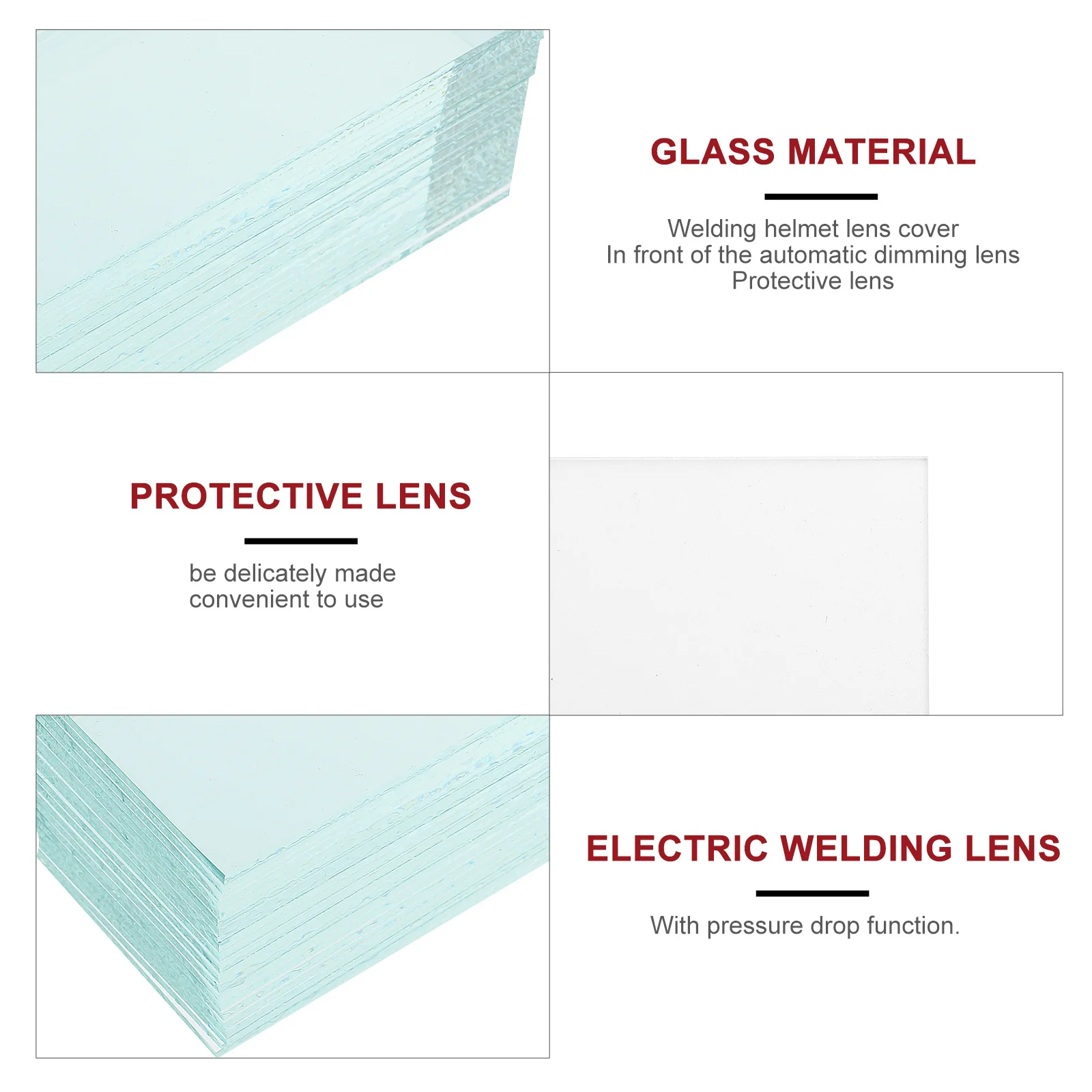 20Pcs Welding Protective Lens Clear Glass Replacement for Inner Outer Transparent Shield Industrial Safety Gear
20Pcs Welding Protective Lens Clear Glass Replacement for Inner Outer Transparent Shield Industrial Safety Gear