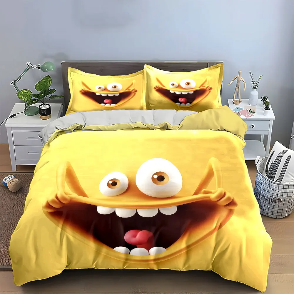 "Funny Face Decoration Set" Soft Skin-Friendly Bedding Set Includes 1 Duvet Cover And 2 Pillowcase, Gift
"Funny Face Decoration Set" Soft Skin-Friendly Bedding Set Includes 1 Duvet Cover And 2 Pillowcase, Gift