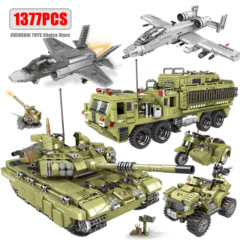 Military Main Battle Tank Fighter Building Blocks WW2 Army Trucks Soldier Figures Bricks Education Toys for Childrens Boy Gifts
Military Main Battle Tank Fighter Building Blocks WW2 Army Trucks Soldier Figures Bricks Education Toys for Childrens Boy Gifts