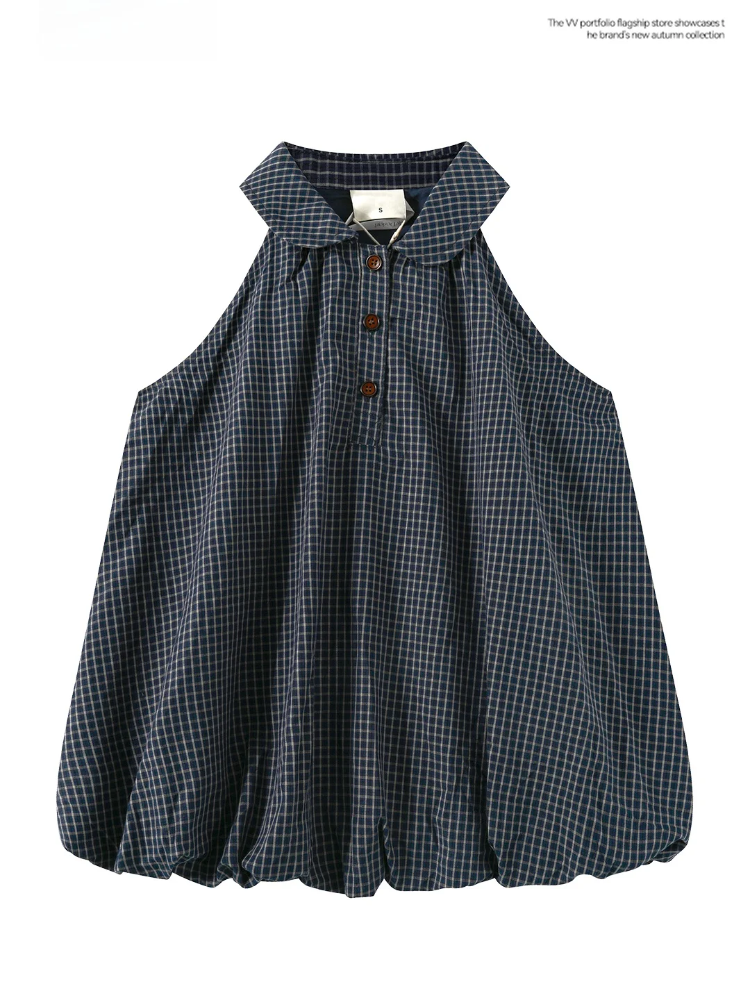 Slim Fit Doll Collar Sleeveless Shirt Women's Summer Vintage Dark Blue Daily Commute Style Top Korean Version Button Detail
Slim Fit Doll Collar Sleeveless Shirt Women's Summer Vintage Dark Blue Daily Commute Style Top Korean Version Button Detail
