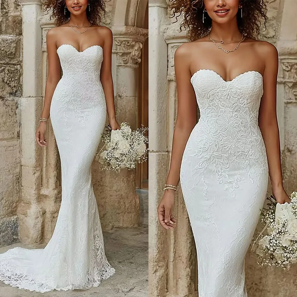 Customized Sweetheart Sleeveless Mermaid Long Dresses Woman Wedding Party Vestidos De Fiesta Para Bodas Kleider Damen Elegant
Customized Sweetheart Sleeveless Mermaid Long Dresses Woman Wedding Party Vestidos De Fiesta Para Bodas Kleider Damen Elegant