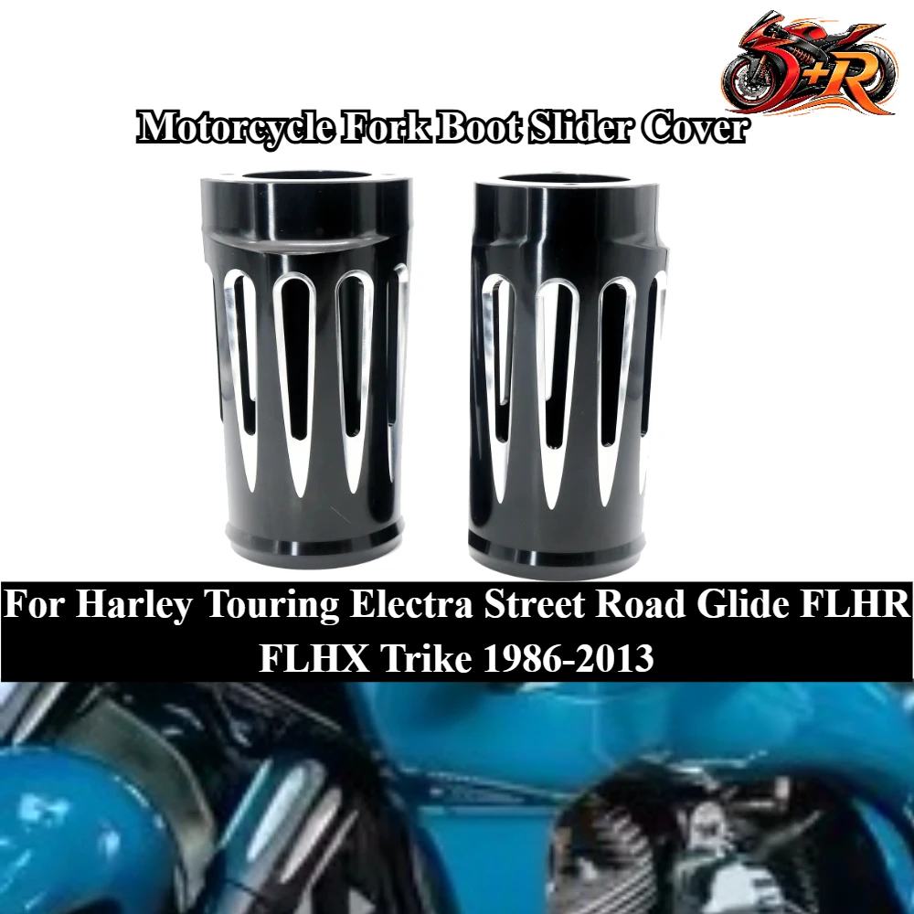 For Harley Touring Electra Street Road Glide FLHR FLHX Trike 1986-2013 Motorcycle Black CNC Aluminum Cut Fork Boot Slider Cover
For Harley Touring Electra Street Road Glide FLHR FLHX Trike 1986-2013 Motorcycle Black CNC Aluminum Cut Fork Boot Slider Cover